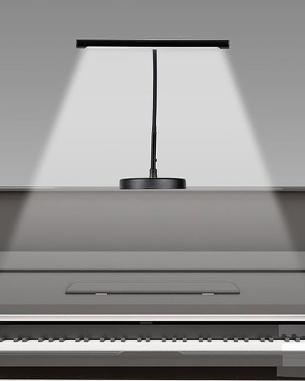 Piano Light, 16'' Head, 20'' Neck, Adjustable Height and Direction, Music Stand Light, LED Piano Lamp, 3 Color Modes, 10 Brightness Levels, Metal, Black - LeafyLoom