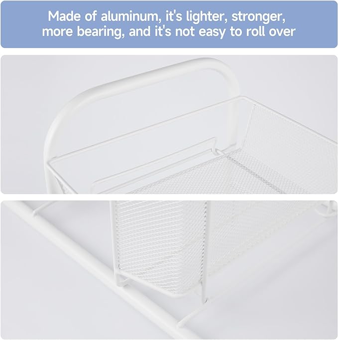 SUBMARINE 4 Tier Rolling Cart, Household Storage Rolling Cart, Rolling Carts with Wheels, Storage Shelves for Kitchens, Bathrooms, Bedrooms, Cabinets, Small Space Storage Cart - LeafyLoom