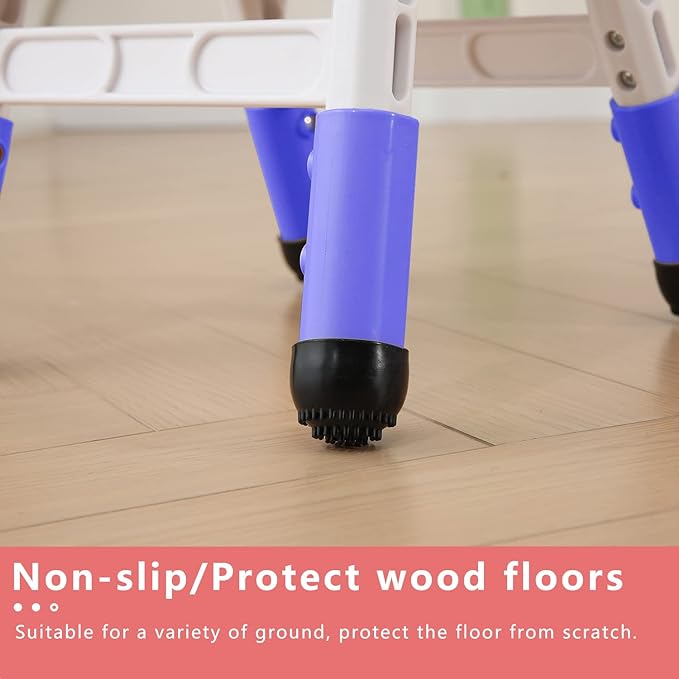 Adjustable Kid Chairs Indoor 3 Level Adjustable Suitable for Children Age 2-6. Maximum load-bearing 220LBS Suitable for Family Classroom and Nursery Child Seat Set (2-Pack-Navy Blue) - LeafyLoom