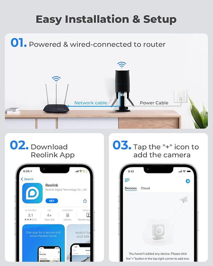 REOLINK Outdoor Security Camera, 5MP HD Plug-in WiFi Camera for Home Security - 2.4/5Ghz, Smart Person/Vehicle Alerts, 100ft Night Vision, IP67 Waterproof, microSD Card/NVR Storage, RLC-510WA REOLINK