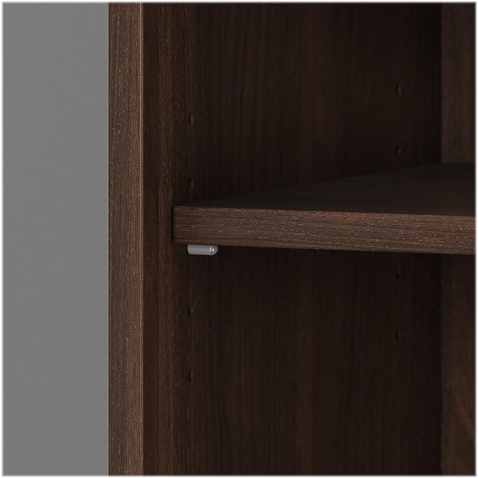 Bush Business Furniture Studio C Tall 5 Shelf Bookcase in Black Walnut - LeafyLoom
