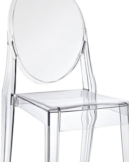 Modway Casper Modern Acrylic Stacking Kitchen and Dining Room Chair in Clear - Fully Assembled - LeafyLoom