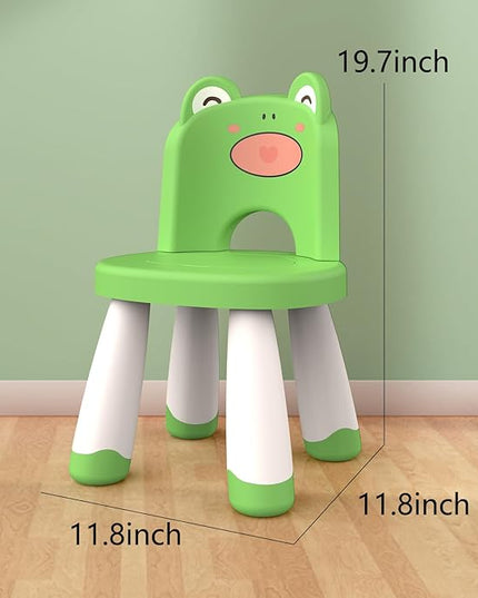 Kids Plastic Chair, Durable and Lightweight Kids Chair,11" H Seat, Indoor or Outdoor Use for Toddlers Boys Girls Birthday Gifts (Green) - LeafyLoom