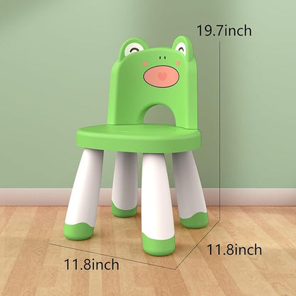 Kids Plastic Chair, Durable and Lightweight Kids Chair,11" H Seat, Indoor or Outdoor Use for Toddlers Boys Girls Birthday Gifts (Green) - LeafyLoom