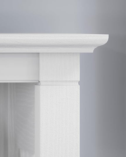 Bush Furniture Key West Tall 5 Shelf Bookcase in Pure White Oak - LeafyLoom