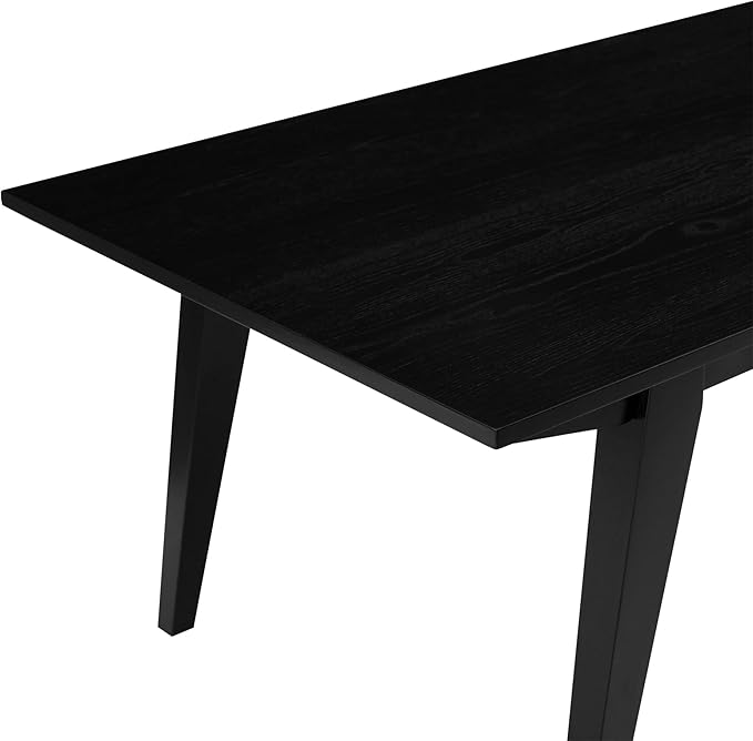 Walker Edison Sibu Japandi Minimalist Coffee Table, 43 Inch, Black - LeafyLoom