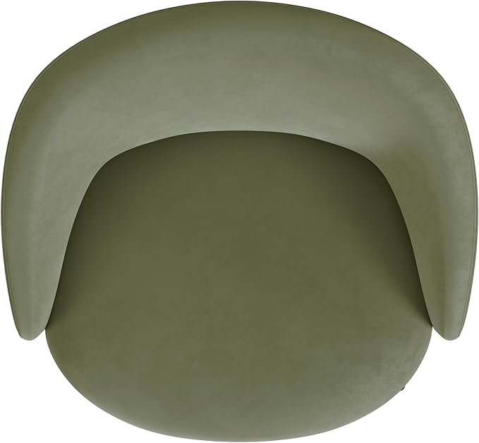HomePop Upholstered Modern Living Room & Bedroom | Decorative Home Furniture Accent Chair, Light Sage Green Velvet - LeafyLoom