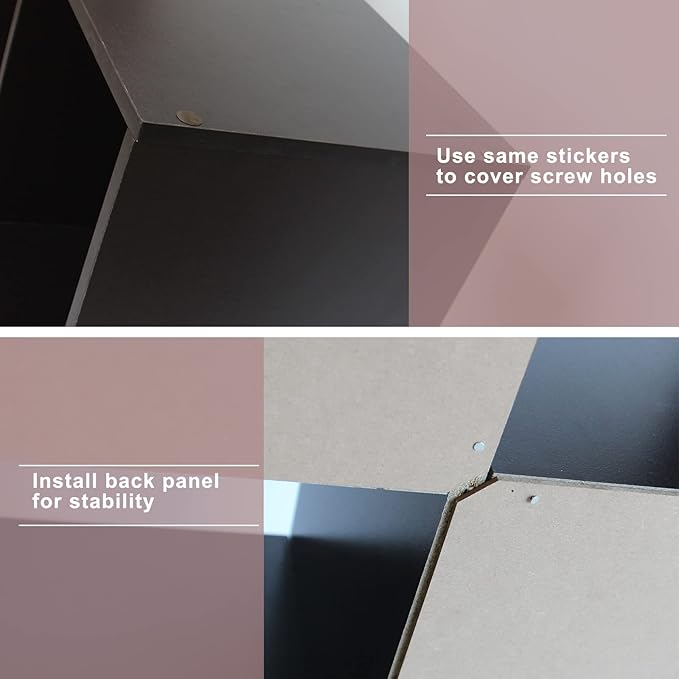 PACHIRA E-Commerce US 8 Cube Storage Organizer, Unit Shelf, Wooden Closet Cabinet, Bookshelf Rack in Study, each cube11.22, DARK BROWN - LeafyLoom