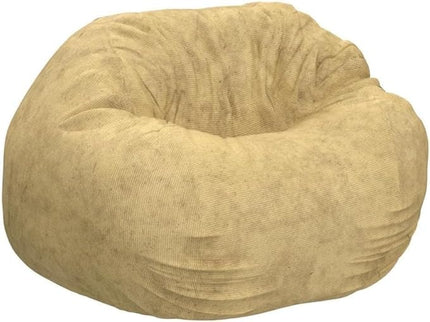 CordaRoy's Chenille Bean Bag Chair, Convertible Chair Folds from Bean Bag to Lounger, As Seen on Shark Tank, Tan - King Size - LeafyLoom