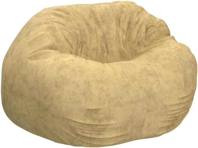 CordaRoy's Chenille Bean Bag Chair, Convertible Chair Folds from Bean Bag to Lounger, As Seen on Shark Tank, Tan - King Size - LeafyLoom