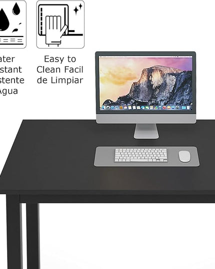 sogesfurniture 47.2 inches Office Desk Computer Desk Gaming Desk Computer Table Sturdy Writing Workstation for Home Office, Black - LeafyLoom
