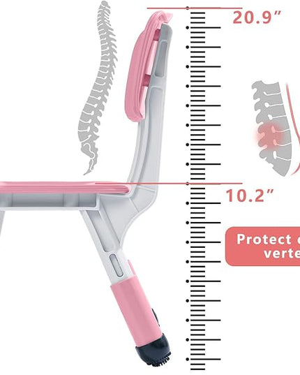 Adjustable Kid Chairs Indoor 3 Level Adjustable Suitable for Children Age 2-6. Maximum load-bearing 220LBS Suitable for Family Classroom and Nursery Child Seat Set (2-Pack-Pink) - LeafyLoom