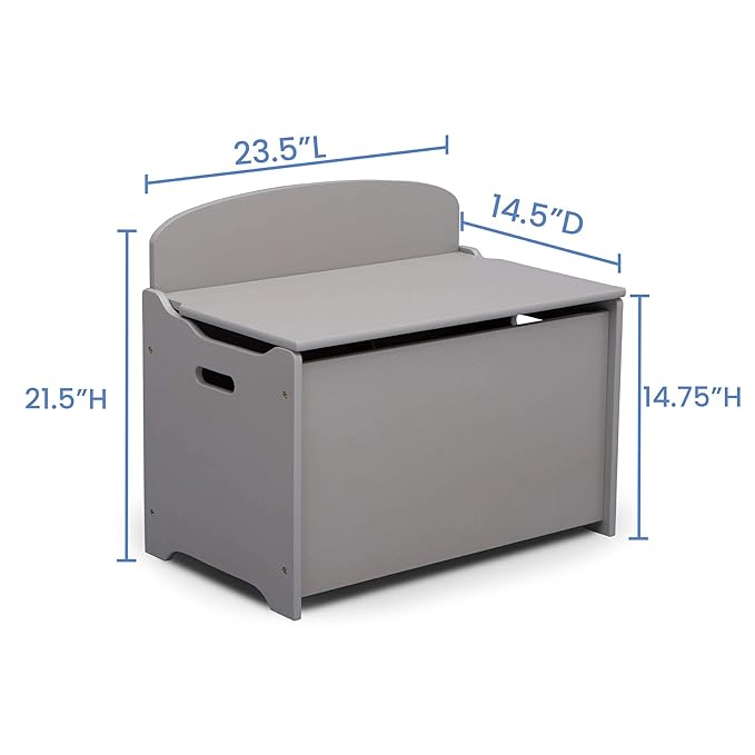 Delta Children MySize Deluxe Toy Box and GapKids Deluxe Toy Organizer with 9 Bins - Navy/Natural - LeafyLoom