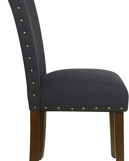 HomePop Classic Parsons Dining Chairs, Set of 2, Deep Navy - LeafyLoom