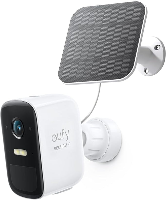 eufy Security eufyCam 2C add on Security Cameras Wireless Outdoor with Solar Panel 2W, Cameras for Home Security, Requires HomeBase 2, HomeKit Compatibility, No Monthly Fee, Motion Only Alert eufySecurity