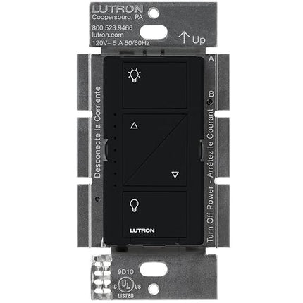 Lutron Caseta Original Smart Dimmer Switch (Lutron Smart Hub Required), for LED Lights, 150 Watt, Single-Pole/3-Way, No Neutral Required, PD-6WCL-BL-10-Pack, Black, 10 Pack Lutron
