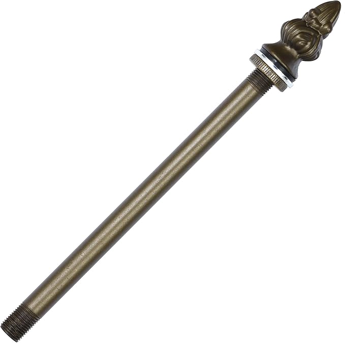 Bieye SS025 Lampshade Support with Finial for Tiffany Style Stained Glass Floor Lamp Table Lamp (G3/8 155mm Acorn) - LeafyLoom