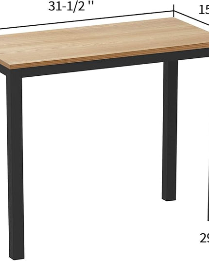 Need Small Computer Desk 31-1/2'' Sturdy and Heavy Duty Writing Desk for Small Spaces and Small Desk Study Table Laptop Desk- AC3BB-80-40 - LeafyLoom