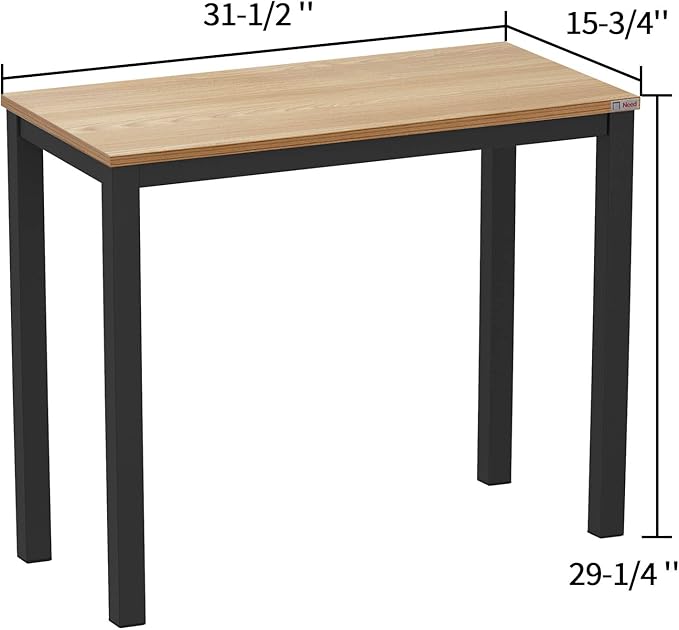 Need Small Computer Desk 31-1/2'' Sturdy and Heavy Duty Writing Desk for Small Spaces and Small Desk Study Table Laptop Desk- AC3BB-80-40 - LeafyLoom