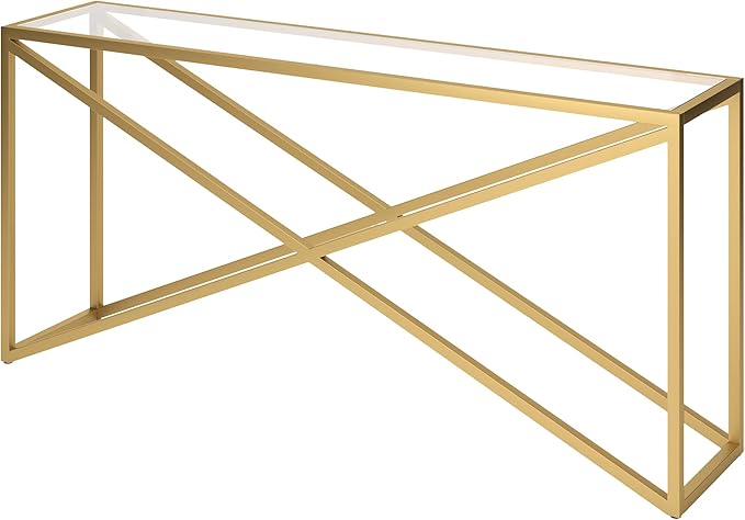 Henn&Hart Calix Console Table, 64" Wide - LeafyLoom