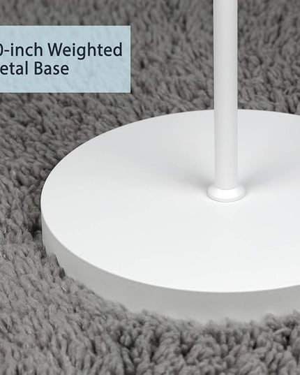 O’Bright Industrial Floor Lamp for Living Room, Metal Lamp, UL Certified Ceramic E26 Socket, Minimalist Design for Decorative Lighting, Stand Lamp for Bedroom/Office/Dorm, ETL Listed (White) - LeafyLoom