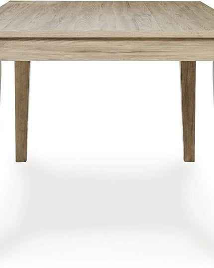Signature Design by Ashley Gleanville Contemporary Dining Table, Light Brown - LeafyLoom