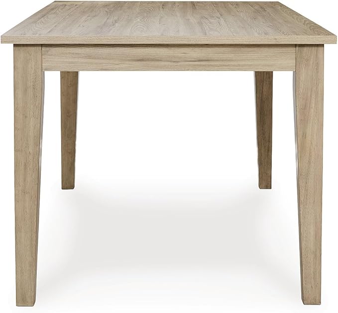 Signature Design by Ashley Gleanville Contemporary Dining Table, Light Brown - LeafyLoom