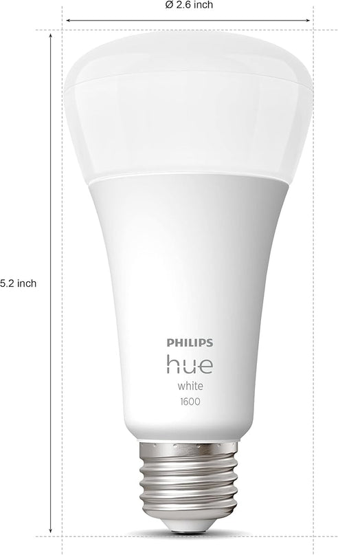 Philips Hue Smart 100W A21 LED Bulb - Soft Warm White Light - 1 Pack - 160LM - E26 - Indoor - Control with Hue App - Works with Alexa, Google Assistant and Apple Homekit PhilipsHue