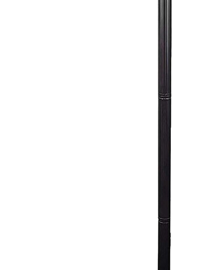 Amora Tiffany Floor Lamp - Arched, Stained Glass 62” with Foot Switch Operation and Adjustable Lamp Shade - Custom Handcrafted Floor Lamps for Living Room in White Mahogany Traditional Peacock - LeafyLoom