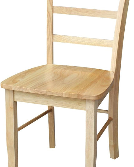 International Concepts Pair of Madrid LadderBack Chairs, Natural - LeafyLoom