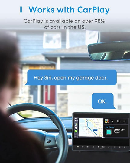 meross Smart Garage Door Opener Remote with External Antenna, Up to 3 Single Doors, Compatible with Apple HomeKit, Amazon Alexa, Google Assistant, SmartThings, App Control, No Hub Needed meross