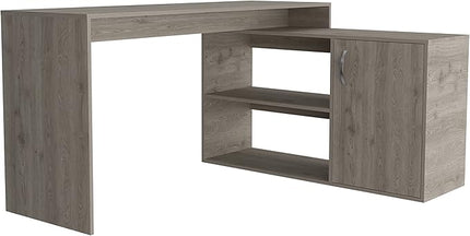 NicBex Kimberly-DW-00043-LWJ Home Office Desks, 45.86"x59.64"x30.11", Light Gray - LeafyLoom