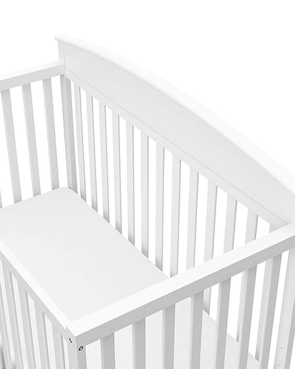 Graco Benton 5-in-1 Convertible Crib (White) – GREENGUARD Gold Certified, Converts from Baby Crib to Toddler Bed, Daybed and Full-Size Bed, Fits Standard Full-Size Crib Mattress - LeafyLoom