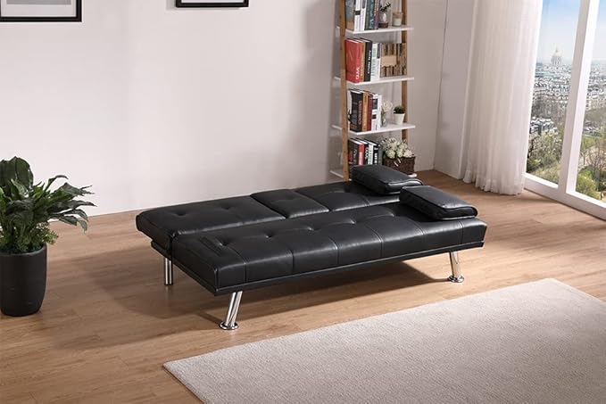 NicBex Rose-SF-00541-DX Sofas, 67" W x 31" D x 33" H, Black - LeafyLoom