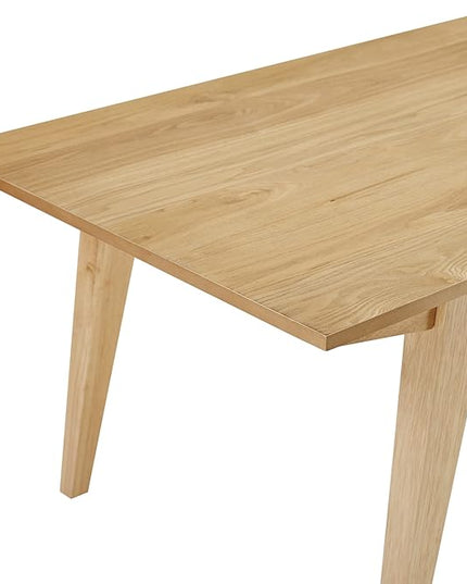 Walker Edison Sibu Japandi Minimalist Coffee Table, 43 Inch, English Oak - LeafyLoom