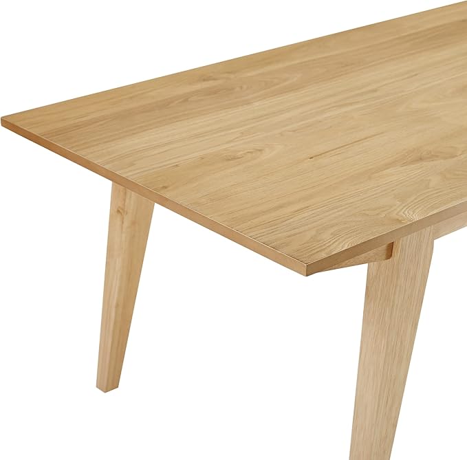 Walker Edison Sibu Japandi Minimalist Coffee Table, 43 Inch, English Oak - LeafyLoom