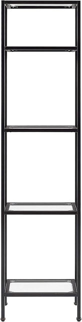 Crosley Furniture Aimee Narrow Etagere Bookcase, Oil-Rubbed Bronze - LeafyLoom