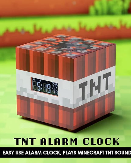 Paladone Minecraft TNT Alarm Clock, Multicolored, One Size - LeafyLoom