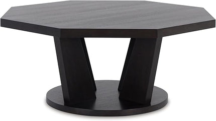 Signature Design by Ashley Chasinfield Modern Cocktail Table for Living Room, Dark Brown - LeafyLoom