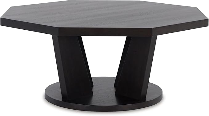 Signature Design by Ashley Chasinfield Modern Cocktail Table for Living Room, Dark Brown - LeafyLoom