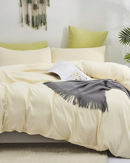 Light Yellow Comforter Set Full Ivory Bedding Set Beige Comforter Set Full Men Breathable Ivory Bedding Set Women Soft Off White Full Ivory Bedding Comforter Set Full Size Off White Comforter - LeafyLoom