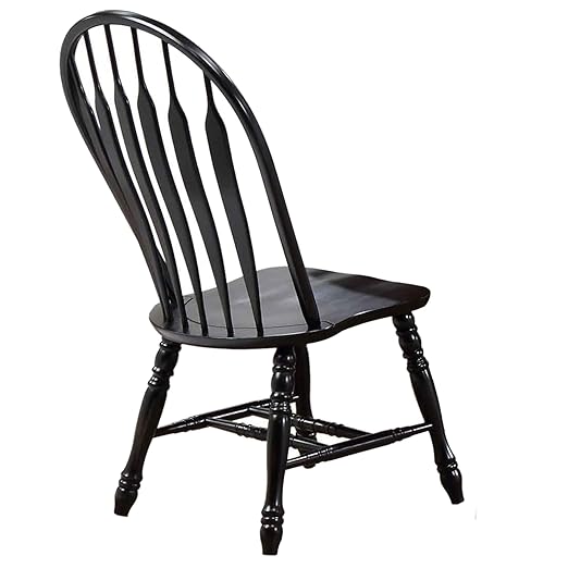 Sunset Trading Light Oak 41" Dining Arm Chair and Antique Black Cherry Set of 2 Fully Assembled Side Chairs - LeafyLoom