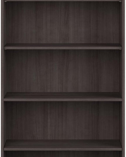 Bush Business Furniture Studio C Tall 5 Shelf Bookcase in Storm Gray, Large Bookshelf for Home or Professional Office - LeafyLoom