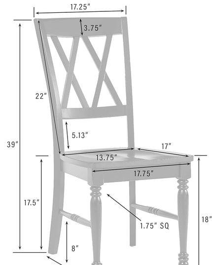 Crosley Furniture Shelby Dining Chairs (Set of 2), Distressed White - LeafyLoom