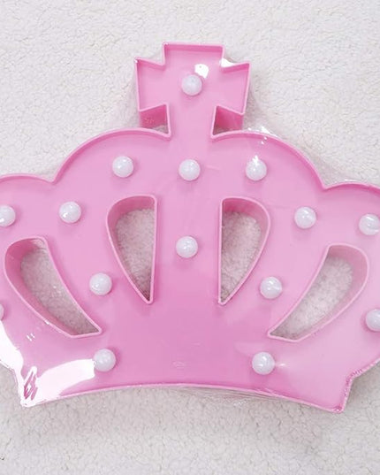 OSALADI Crown Night Light Crown Shaped Light Creative Night Light Crown LED Light Princess Night Light LED Night Lamp Decorative Night Lamp Without Batteries, Pink - LeafyLoom