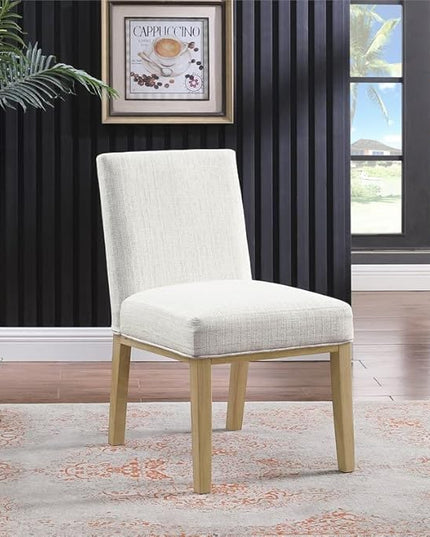 HomePop Kolbe Upholstered Dining Chair - Stain-Resistant Woven (Single Pack) - LeafyLoom