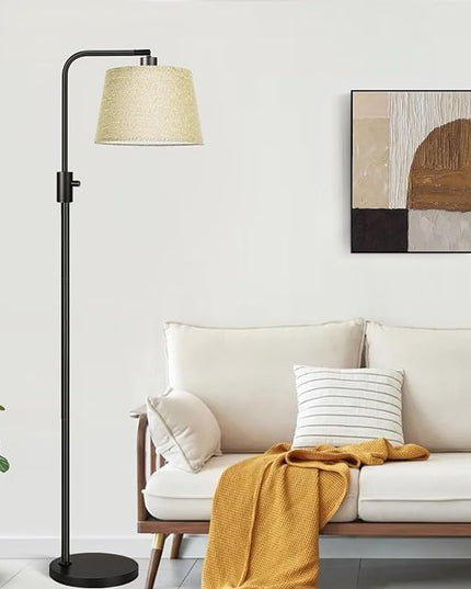 Nintiue Dimmable Floor Lamp, 1000 LM LED Edison Bulb Included, Arc Floor Lamps for Living Room Modern Standing Lamp Tall Lamps for Living Room Bedroom-Champagne - LeafyLoom