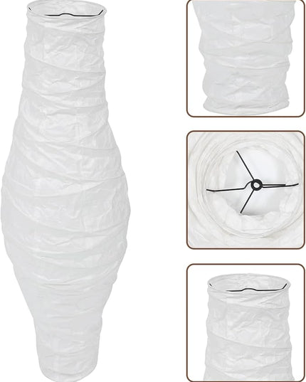 Uonlytech Paper Floor Lamp Shades Nordic Style Table Lampshades Japanese Style Standing Light Cover Light Accessories for Home Bedroom Desk Floor Lamp - LeafyLoom