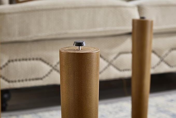 NicBex Coffee Table Wooden Coffee Table with Storage Round Center Tables with Thick Cylindrical Legs Dining Table for Living Room, Dining Room, Office, and Bedroom,35.43" W, Coffee - LeafyLoom