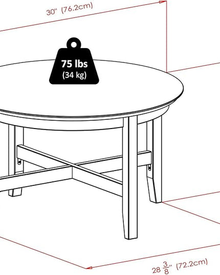 Winsome Wood Toby Occasional Table, Espresso, 30 x 30 x 18.11 - LeafyLoom